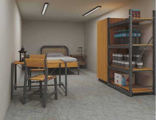 4 → Figure → Contemporary house interior with an open concept